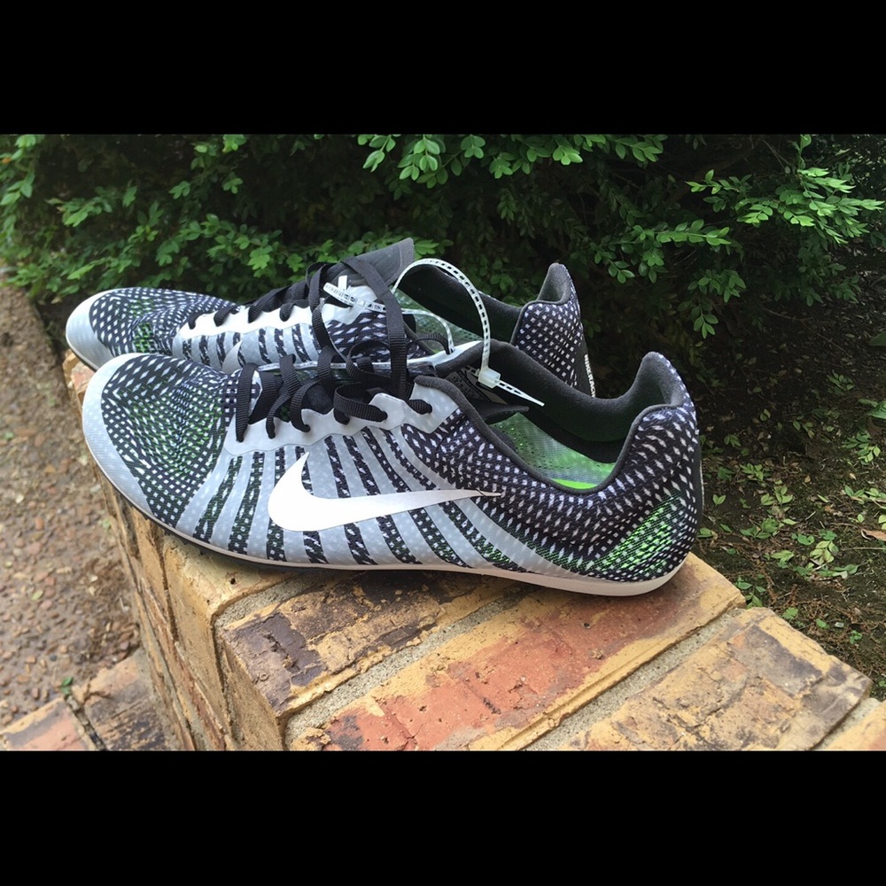 New Nike Zoom D Racing Black Running Shoes Cleats 12.5